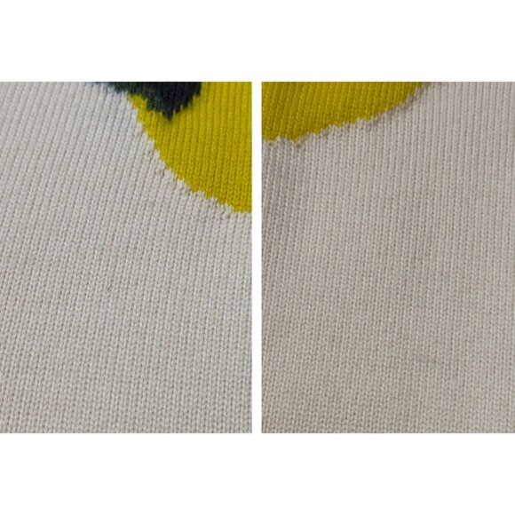 JW Anderson Lemon Fruit Graphic Intarsia Merino Wool Sweater Ivory Cream S - Picture 5 of 16